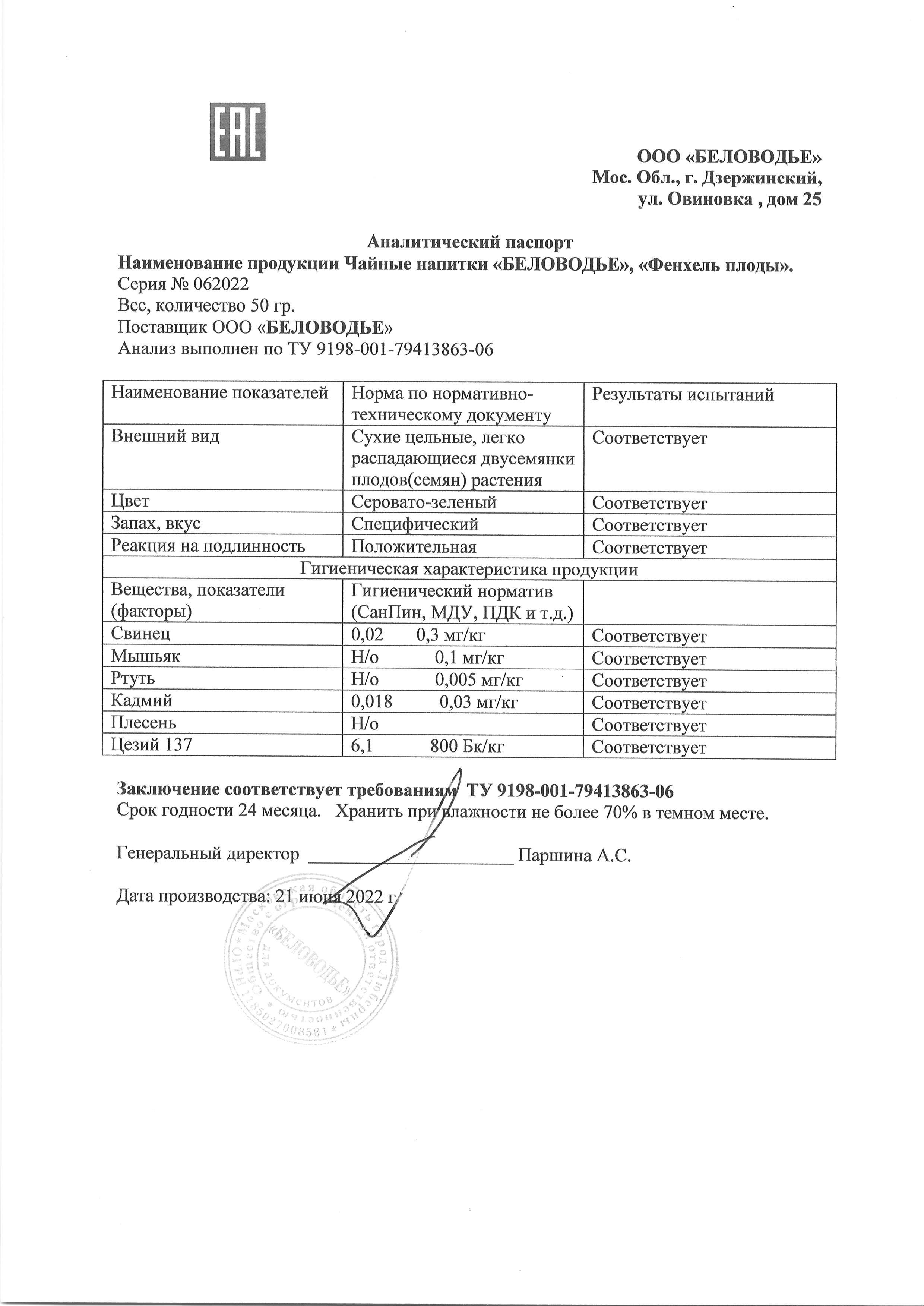 Паспорт №062022